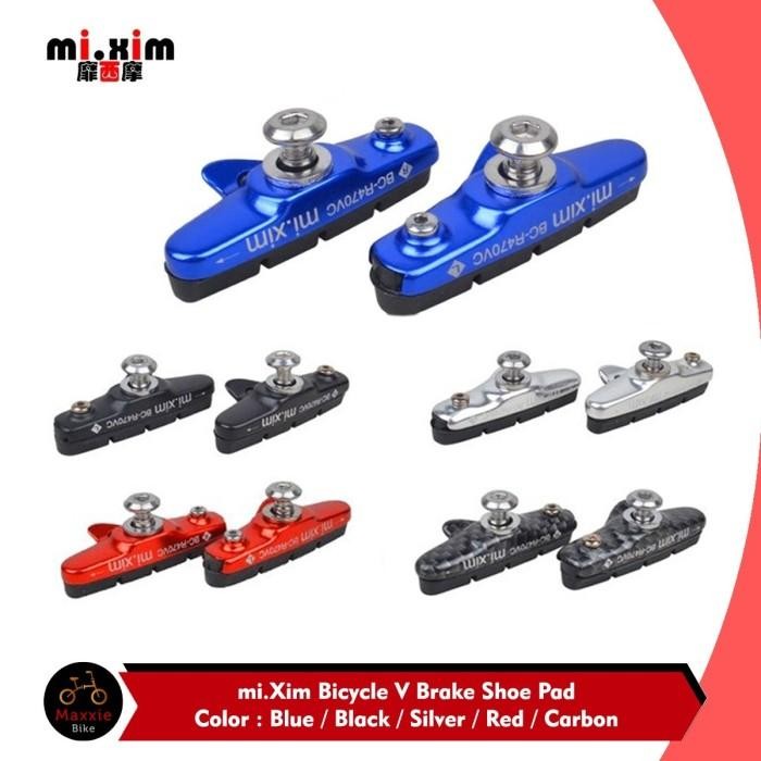 Kampas Rem Sepeda Brake Shoe Pad Mi.Xim Kanvas Rem V Brake Mtb Road