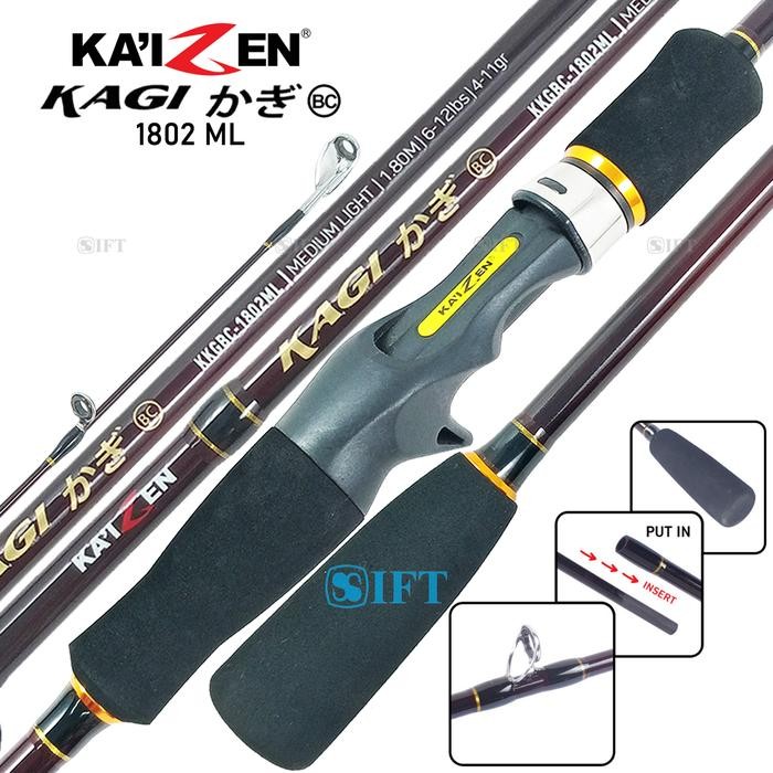Joran BC KAIZEN KAGI Baitcasting Toman Snake head Gabus