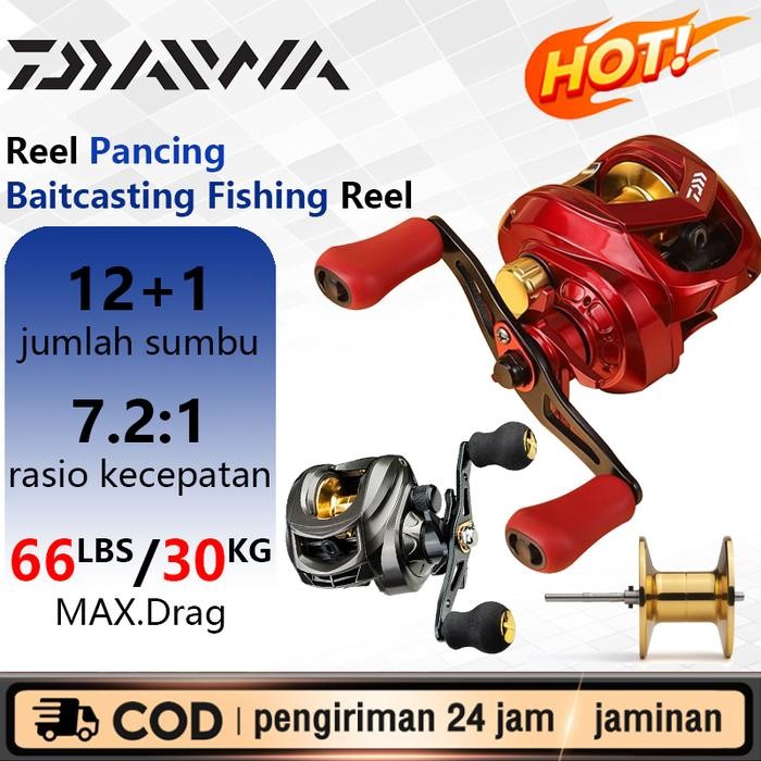 DAIWA fishing reel pancing Reel Baitcasting eel Fishing reel reel bc murah Metal baitcast reel High