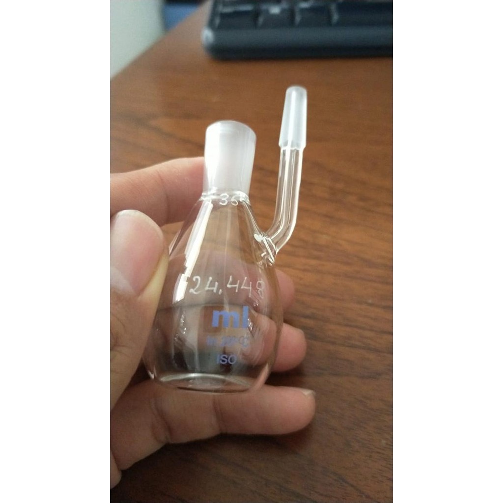 HERKA PIKNOMETER THERMOMETER 25ML PYCNOMETER WITH THERMOMETER TERMURAH