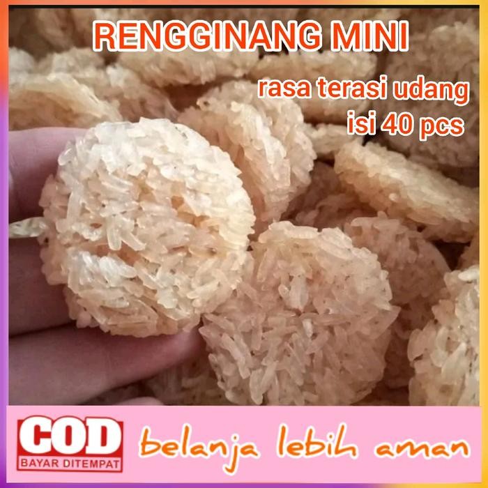 

New Rengginang terasi merk delumi isi 40 pcs ukuran mini/ renginang mentah/ ranginang rainbow
