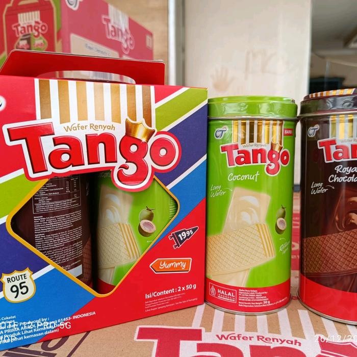 

New Tango twin wafer renyah yummy box tin 100gr (2x50gr)