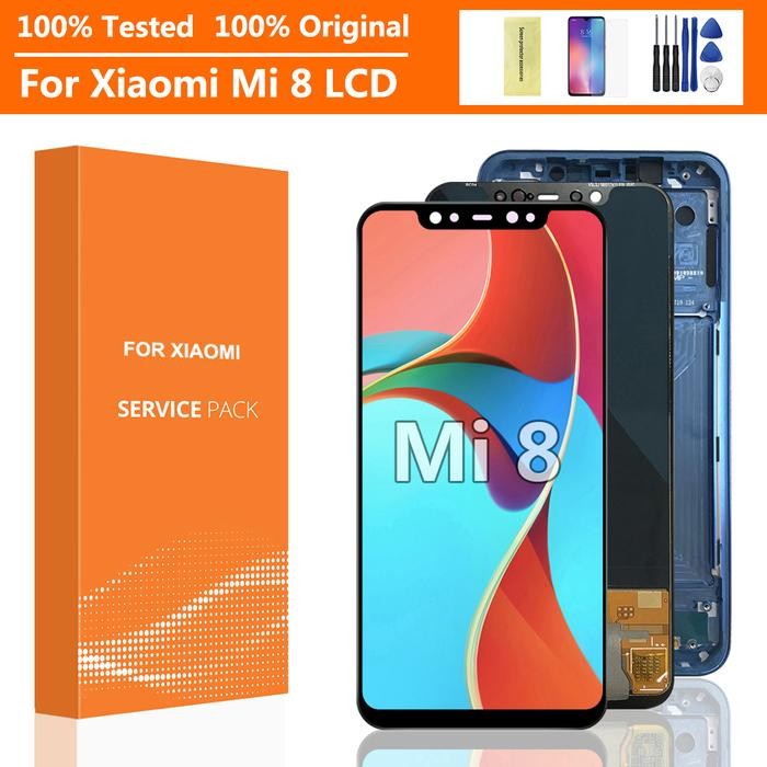6.21inch Original AMOLED LCD For XIAOMI Mi 8 Display Mi8 LCD Touch S