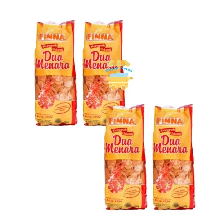 

New FINNA Kerupuk Udang DUA MENARA Enak 380gr BPOM RESMI