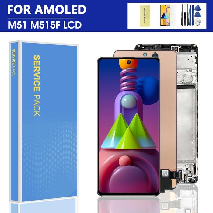 For AMOLED Display For Samsung M51 M515F M515FDS LCD Display Tou