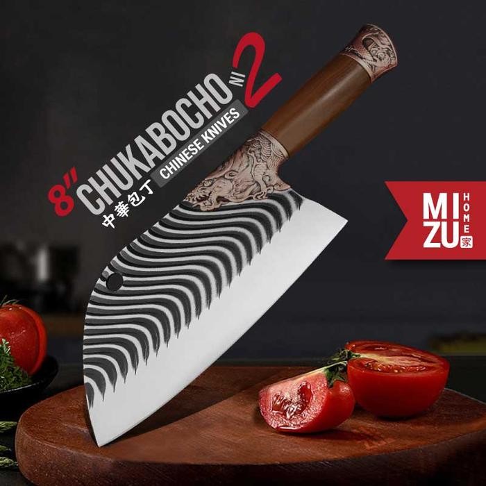 PROMO>>> MIZU CHUKABOCHO-NI Chinese Chef's Knife Chopper Knife Stainless Kitchen Knife Pisau Daging