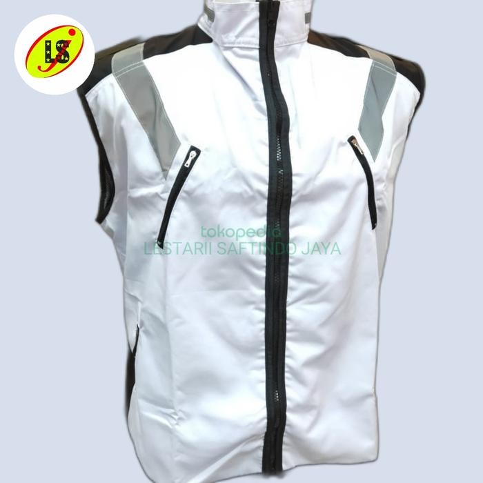 TERLARIS SAFETY VEST PUTIH / ROMPI SAFETY KOMBINASI /ROMPI PROYEK