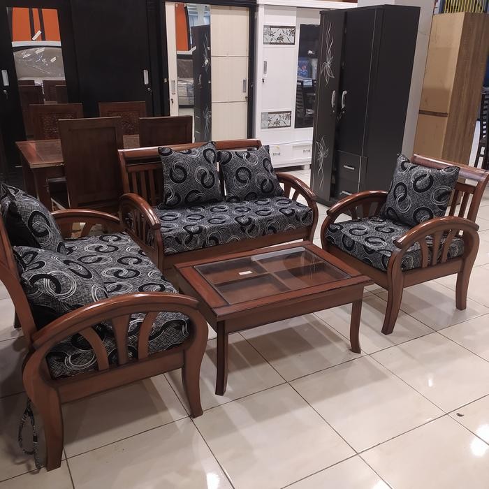 Kursi Tamu Nimalis Kayu Jati / Set Kursi Tamu Kayu Jati / Kursi Kayu