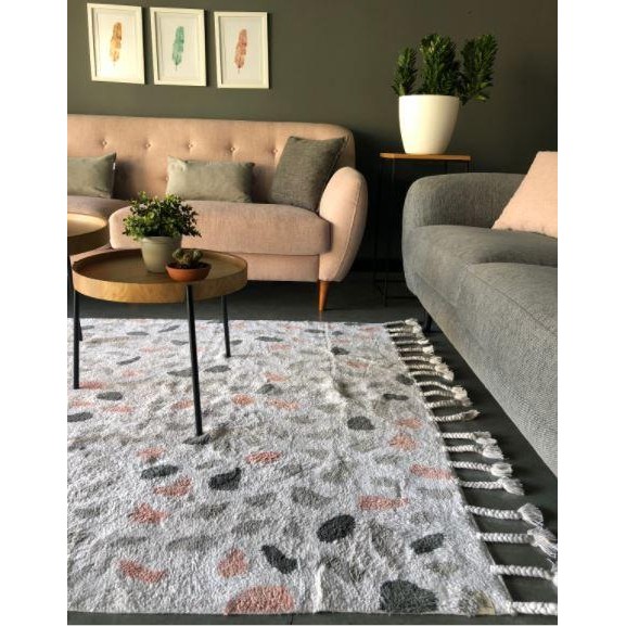 Karpet Turki Handmade Preum 100% Katun Terrazzo Turkey Cotton Carpet