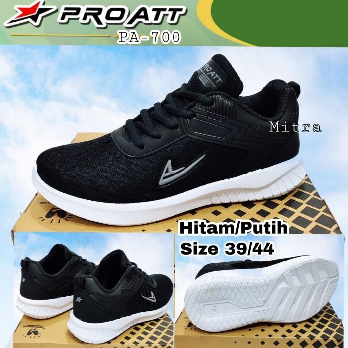 TERLARIS Sepatu Pria Pro Att PA-700 Hitam Putih Size 35 s/d 44 Sepatu Sekolah Murah Terlaris READY