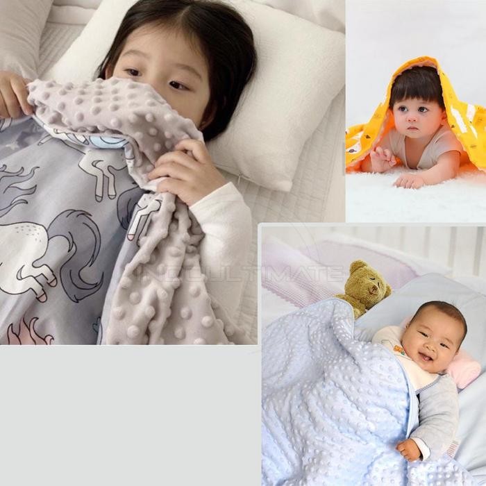 Selimut Bayi Baru Lahir Perempuan Laki-Laki Bs-059 Selimut Tidur Bayi Baru Lahir Lembut Bulu Halus