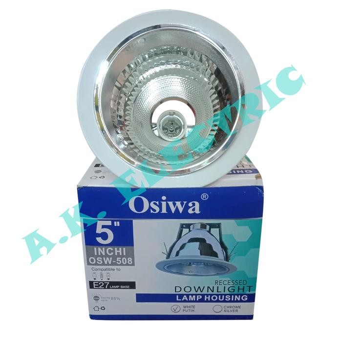FITTING / KAP LAMPU DOWNLIGHT TANAM OSIWA 5 INCH PUTIH