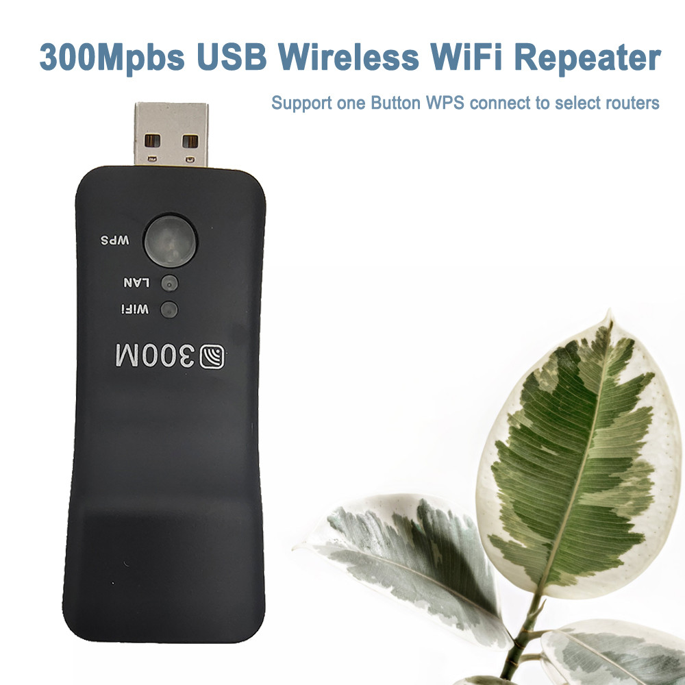 Universal USB TV WiFi Dongle Adapter 300Mbps Wireless Network Card RJ45 Wifi Repeater For WPS