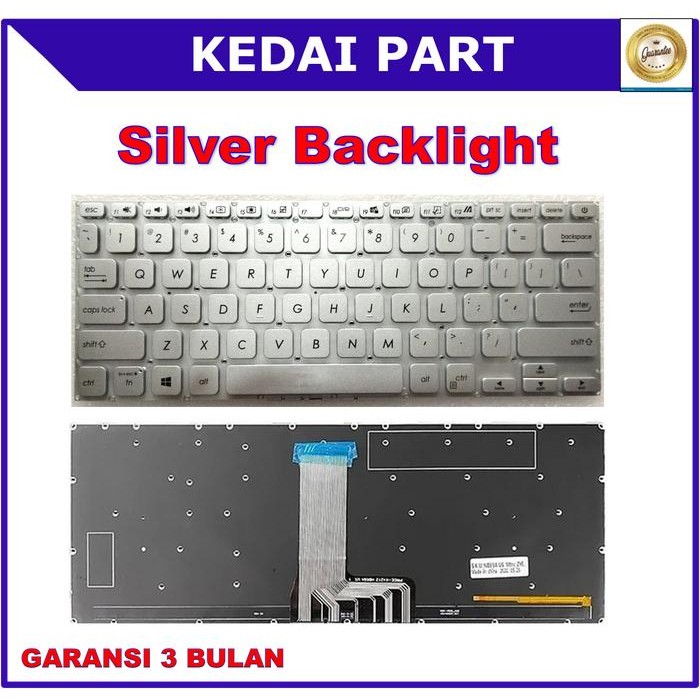 Keyboard X409 A416 A416M A416MA A416MAO A416JX Silver Backlight