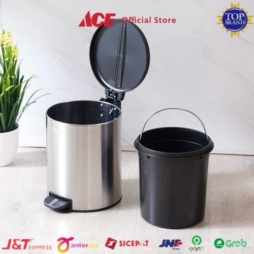 ACE - KRISBOW 5 LTR TEMPAT SAMPAH STAINLESS