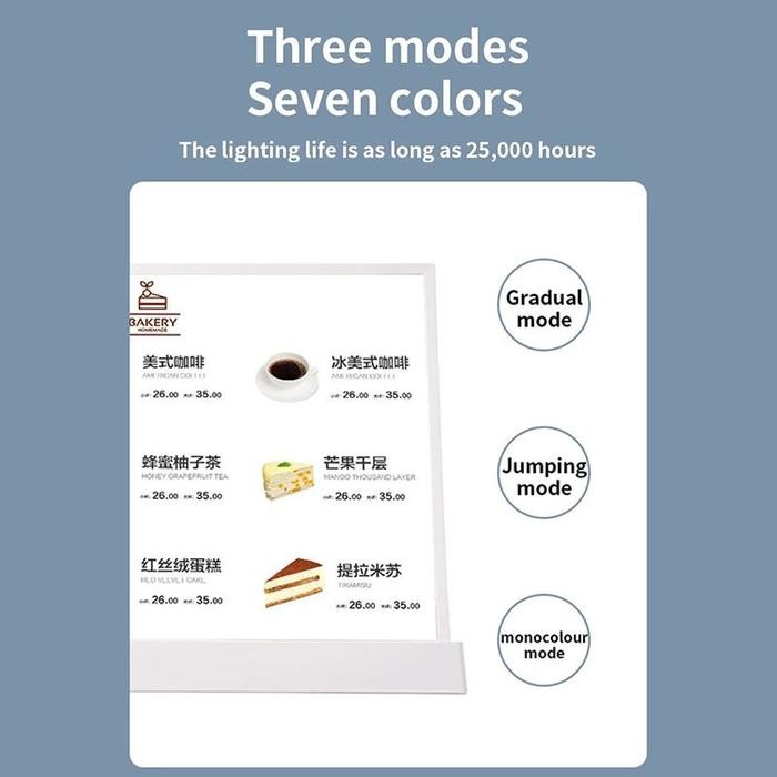 

Stand Menu Led Lampu Menu Board Akrilik Display Led Menu Display