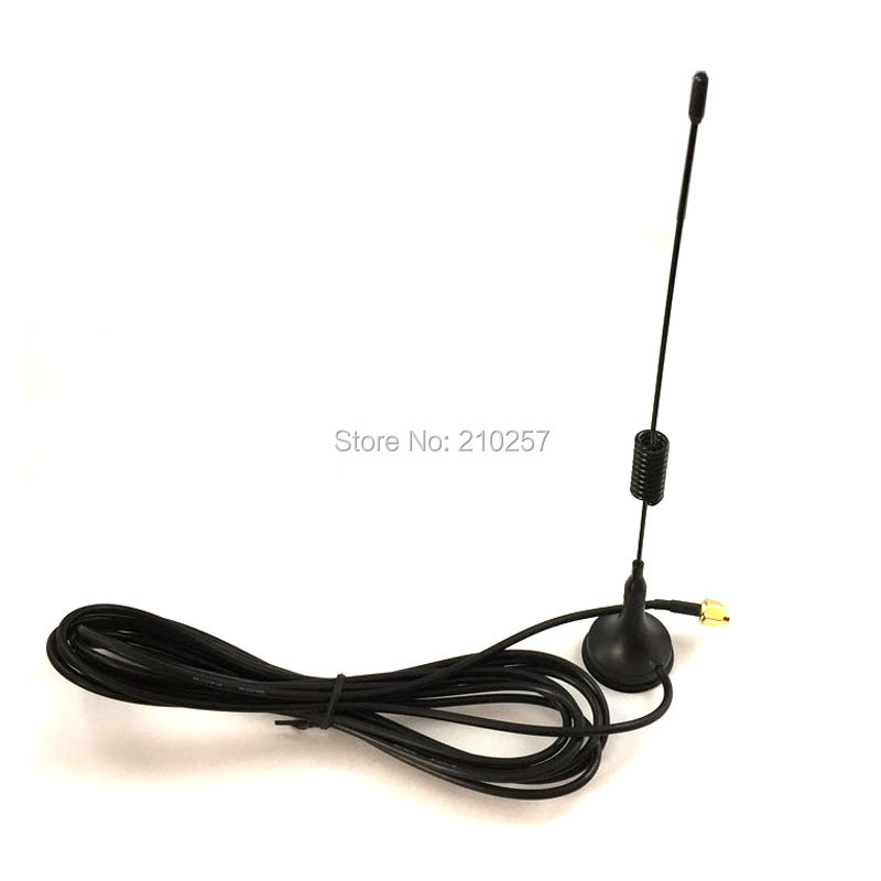 1Pcs 868Mhz 900Mhz To 1800 Mhz 3G Gsm Antenna 5Dbi Rf Sma Male With 300Cm Cable Rg174 Sucking Antena