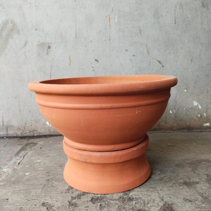 Dudukan Pot Tanah Liat, Dudukan Pot Teratai, Alas Pot Gerabah
