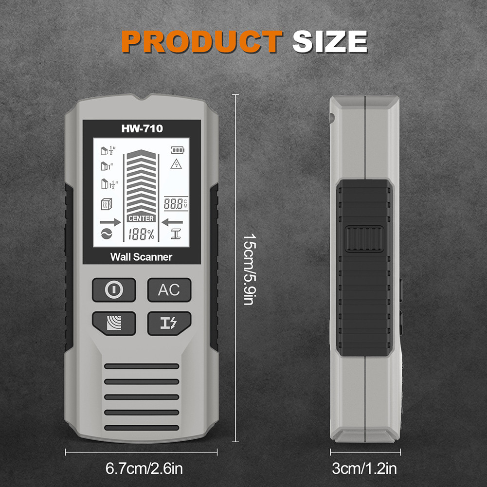 6-in-1 Stud Finder Wall Scanner Electronic Stud Detector Stud Finder Tool for 1-1/2 Inch Drywall