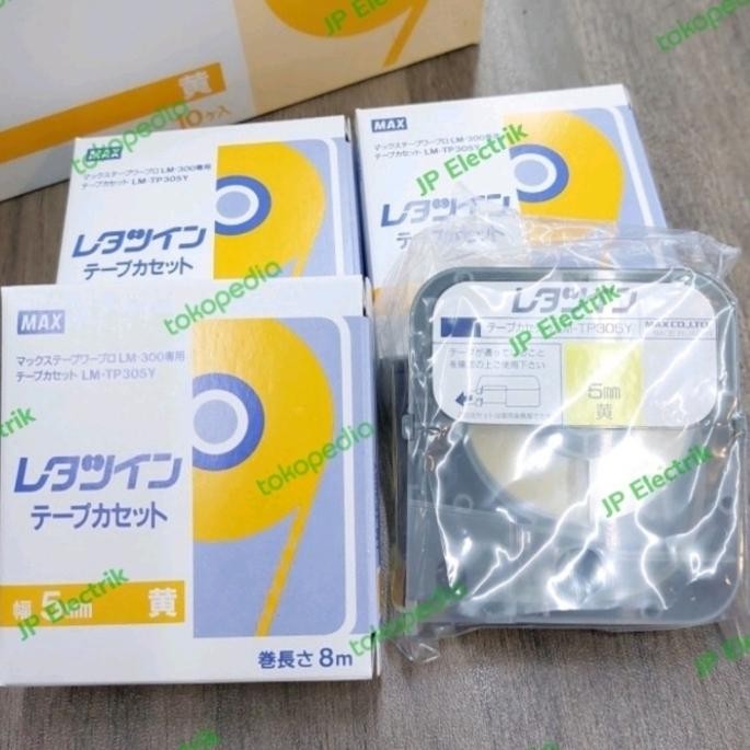 Laris Tape Label Letatwin Lm-Tp305Y / Max Marking Label Letatwin