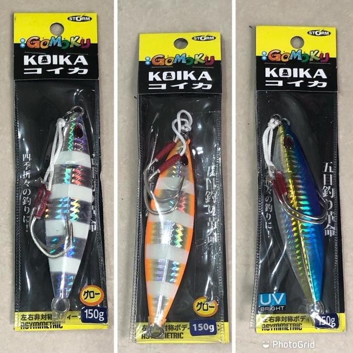 Umpan pancing metal jig 150 gram Storm Gomoku Koika Asymmetric