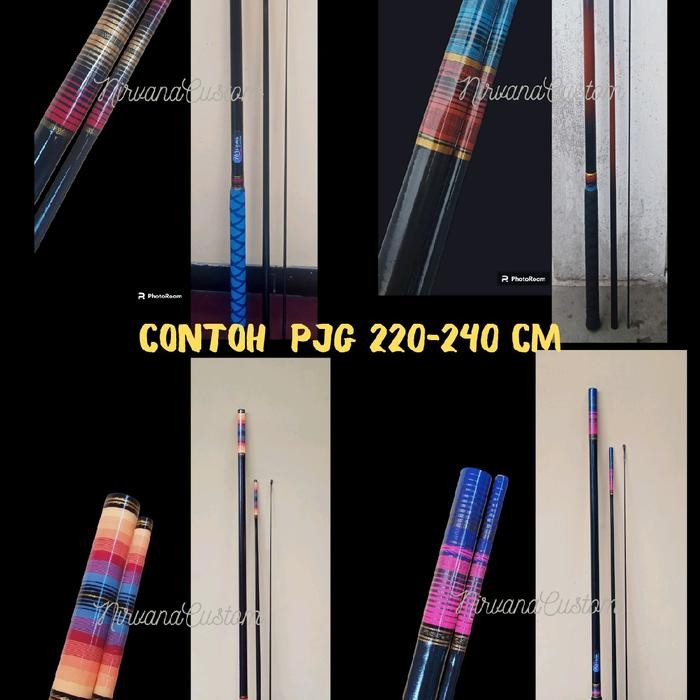 joran tegek lele/custom super hard/custom mentahan panjang 120cm - 360cm Ikan