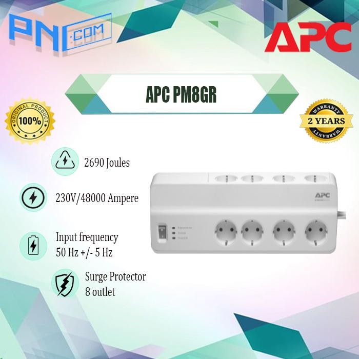 APC Surge Protector PM8-GR PM8GR 2Yr