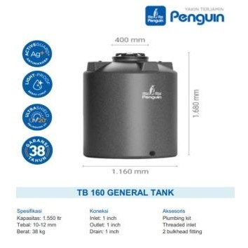 Toren Air Penguin 1550 liter TB 160 / Tangki Air Penguin 1550 lt