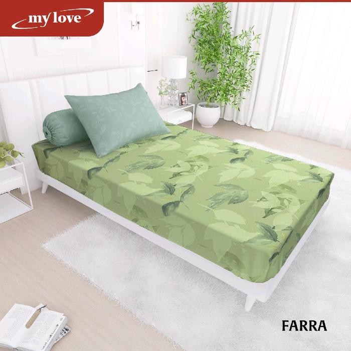 MY LOVE - Sprei Katun All My Love Single 120x200 Tinggi 30cm Motif &