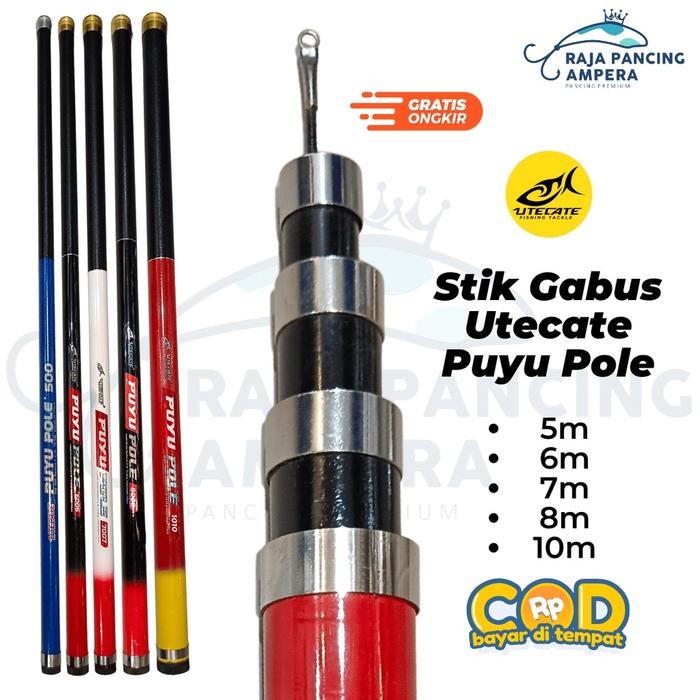 Tegek Utecate Puyu Pole Joran Tiang Bendera dan Galah Burung