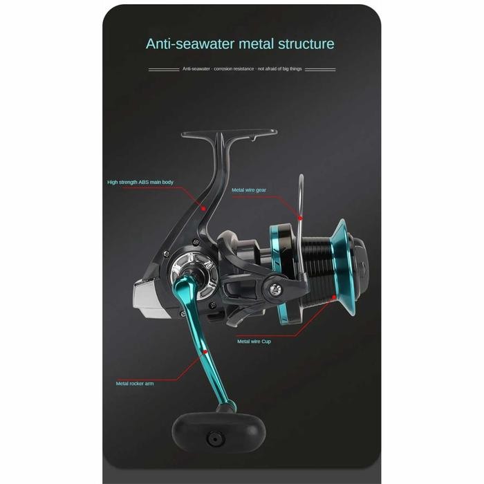 DK Fishing Reel Gulungan Pancing Spinning Gear Ratio 4.8:1 - DK800