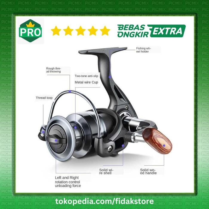 Gulungan Reel Pancing Spinning 5000 Power Handle 4.7:1 QIDA ZH5000