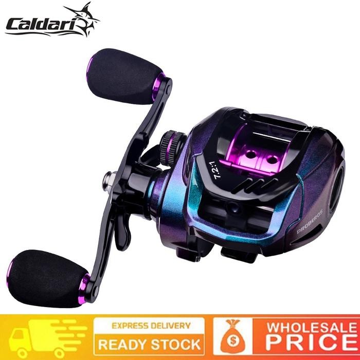 2024 New PROBEROS Mesin Pancing Casting Bc Reel 7.2:1 Gear Ratio 10kg Drag Carbon Shell Fishing Reel
