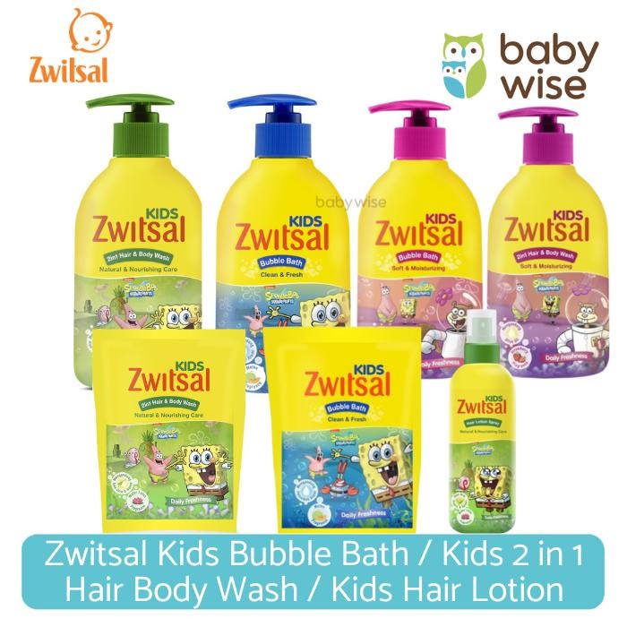 Zwitsal Kids Bubble Bath / Kids 2 in 1 Hair Body Wash / Kids Hair Lotion - Sabun Shampoo Bayi