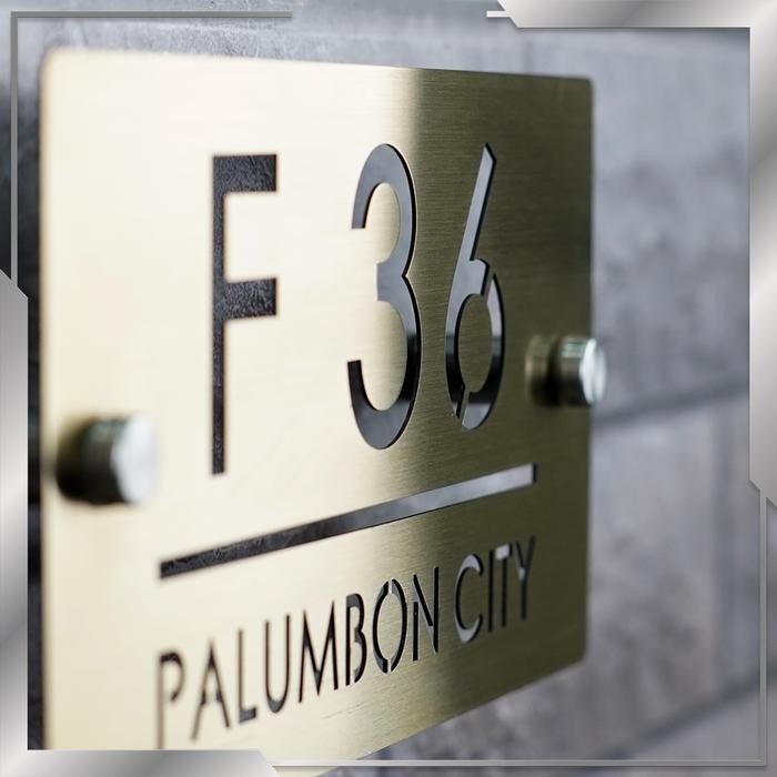 Nomor Rumah Stainless Steel Gold Pasti Ori