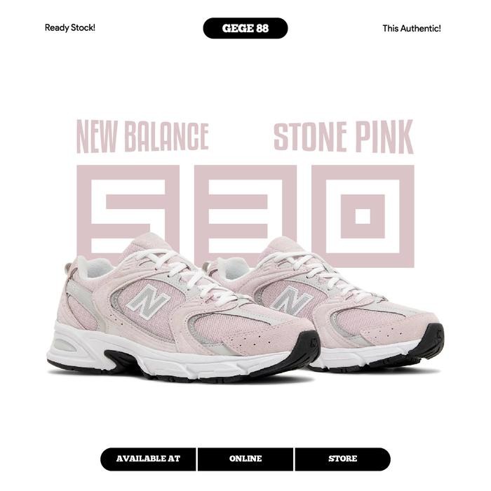 New Balance 530 Stone Pink 100% Original BNIB Sneakers Casual Pria Wanita