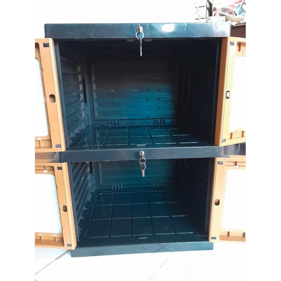 Lemari Plastik Kunci Susun 2 Ni