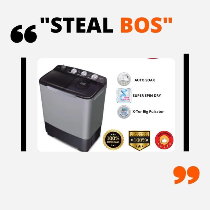 sanken mesin cuci 2 tabung low watt TW 8600 8 kg sanken 8600 mesin cuci 2 tabung low watt