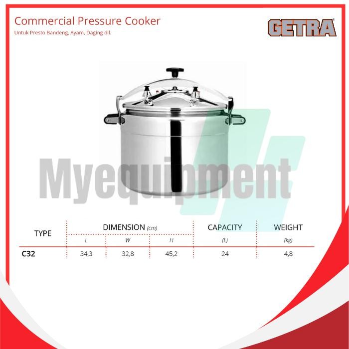 COMMERCIAL PRESSURE COOKER GETRA C32