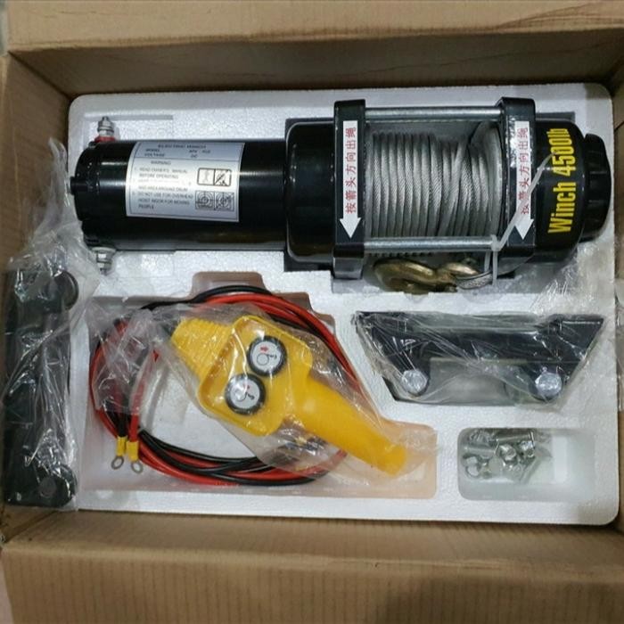 READY Winch 2 ton ATV Hoist 12Volt 4500Lbs - winch 2ton - Winch Derek 2ton