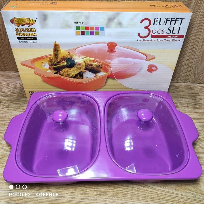 Buffet set melamin ps0701 golden dragon kitchenware wadah prasmanan Sayur