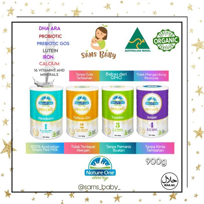 

NATURE ONE DAIRY ORGANIC 900gr Susu Organik Step 1-2-3-4 - Susu bayi