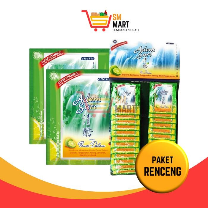 

ADEM SARI 24 SASET 48 SASET SACHET RENCENG ADEM SARI HANGER MURAH