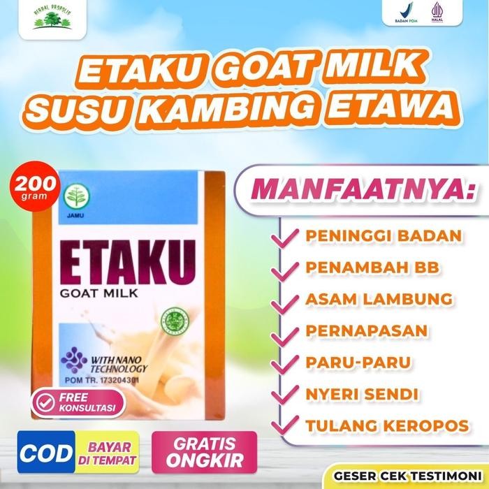 

ETAKU Goat Milk Susu Kambing Rendah Gula Dan Bebas Alergi