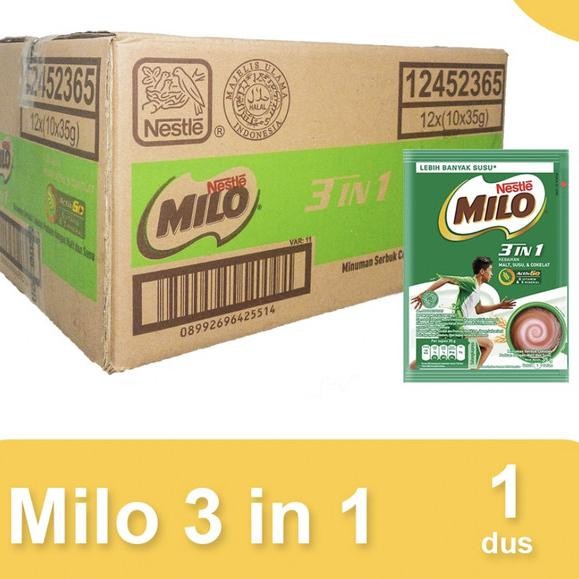 

Milo 3 in 1 isi 120 sachet x 35g / Milo 3 in 1 dus / Susu Milo Karton