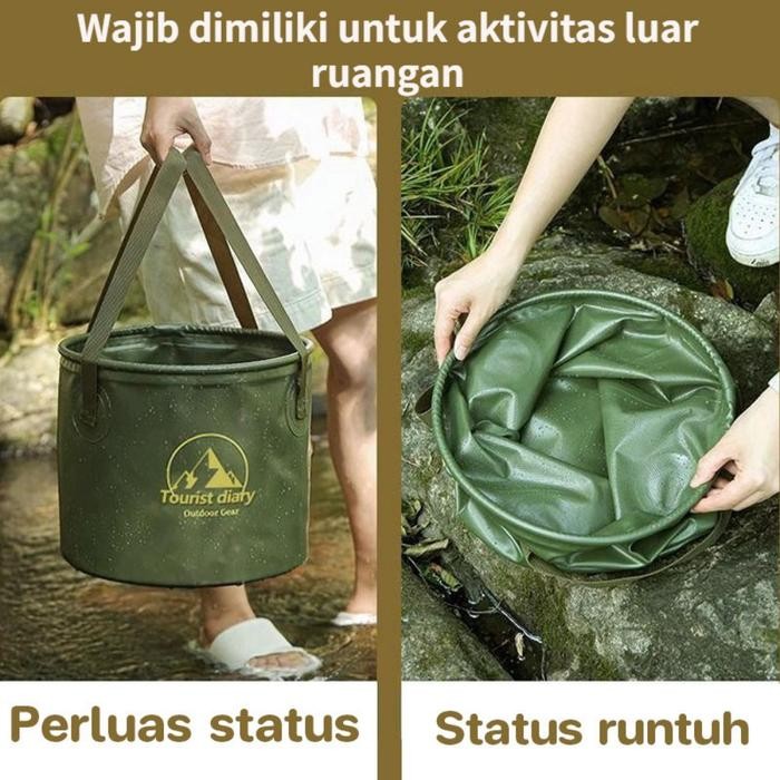 Ember Lipat Portable Kapasitas 10 Liter Dan 20 Liter Ember Fishing Camping Ember Lipat Piknik Ember