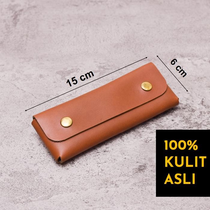

Ready- Sarung Tempat Pulpen Pensil Dari Kulit Sapi Asli Leather Pencase Vol 1