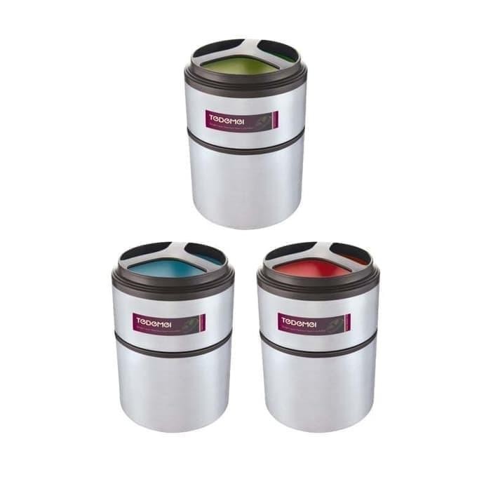 TEMPAT BEKAL MAKANAN TEDEMEI 6553 STAINLESS RANTANG 2 SUSUN