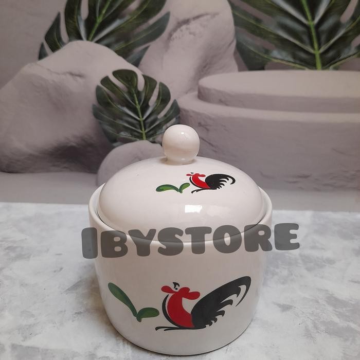 Wadah gula ayam/wadah bumbu keramik/toples mini Kode 104