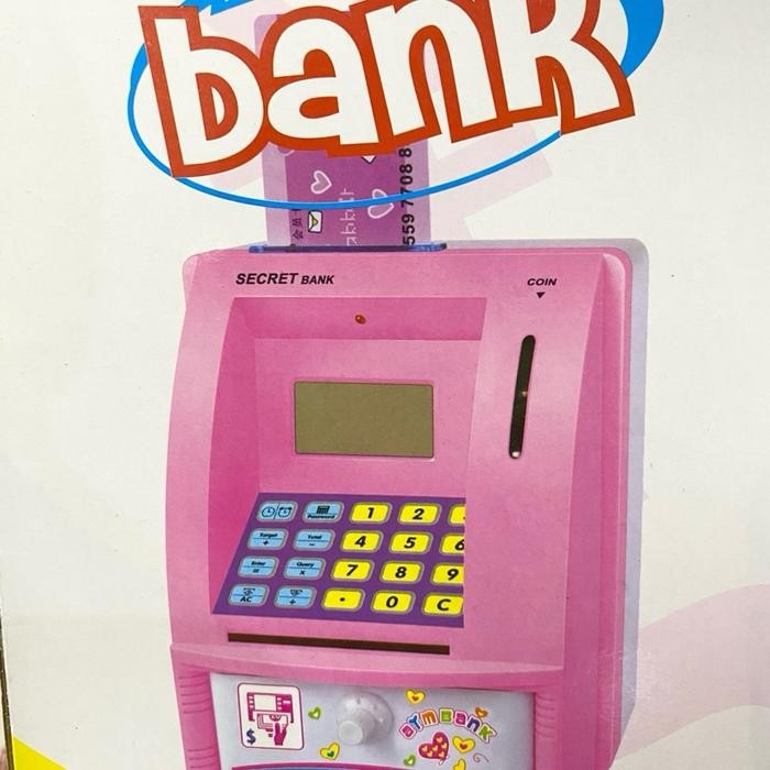 Mainan Edukasi Edukatif Anak Mainan Celengan Bentuk Mesin Atm Belajar Menabung Melatih Imajinasi